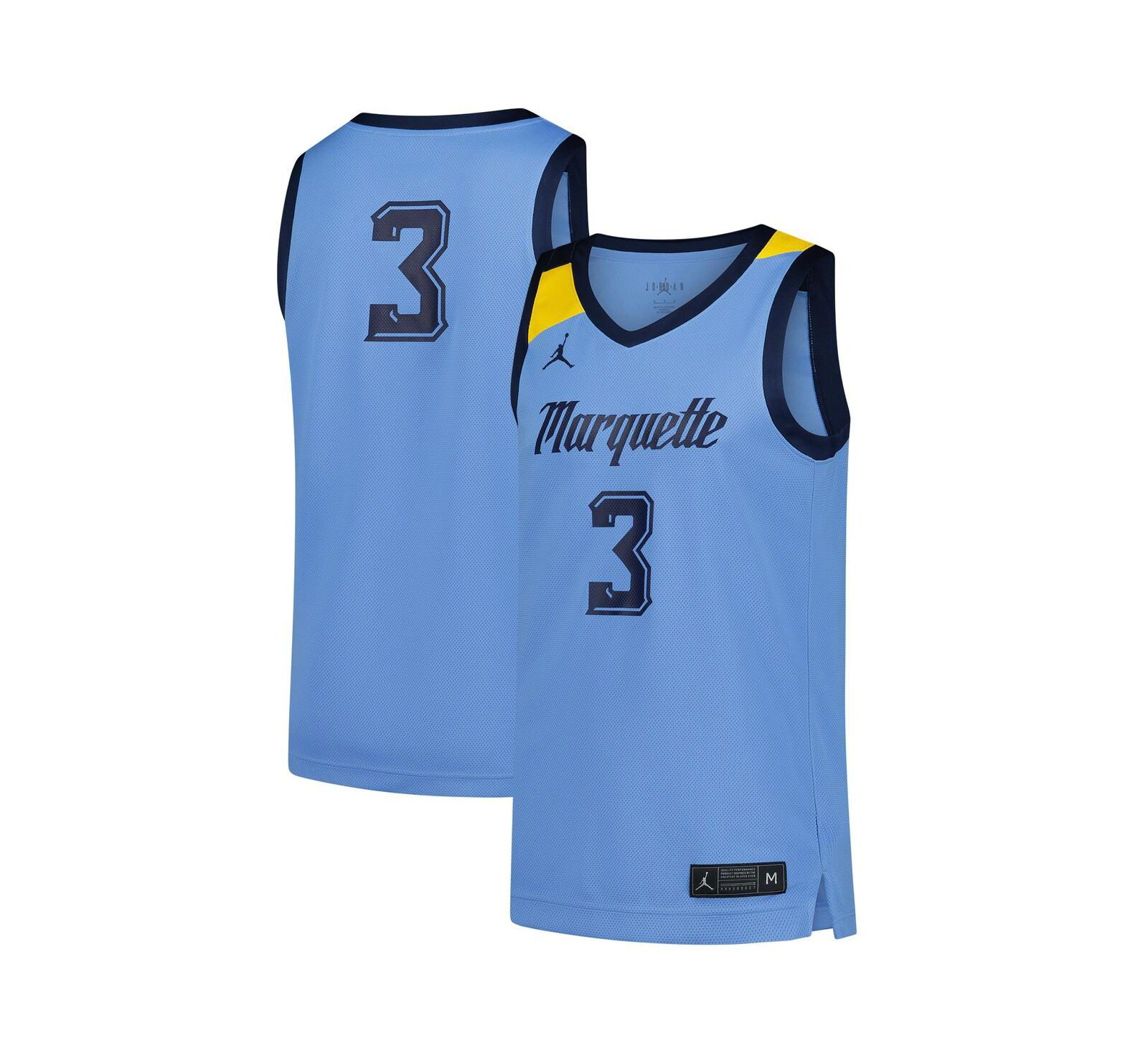 Мужская баскетбольная джерси Jordan Blue Marquette Golden Eagles Replica