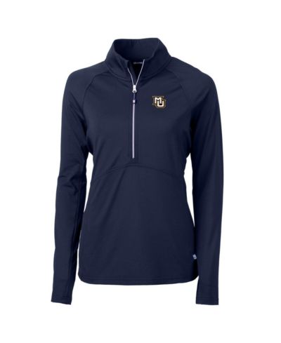 Женская флисовая куртка Cutter & Buck Marquette Golden Eagles Adapt Eco Knit Half-Zip Navy