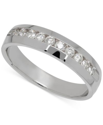 Мужское бриллиантовое кольцо (1/2 ct. t.w.) в 14k White Gold
