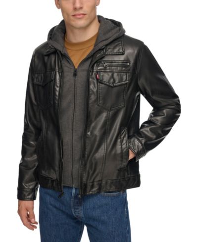 Мужская куртка Levi's Fleece Hood Faux Leather