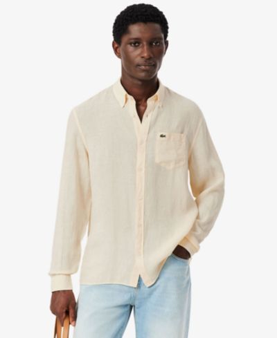 Мужская льняная рубашка Lacoste Regular-Fit Long-Sleeve