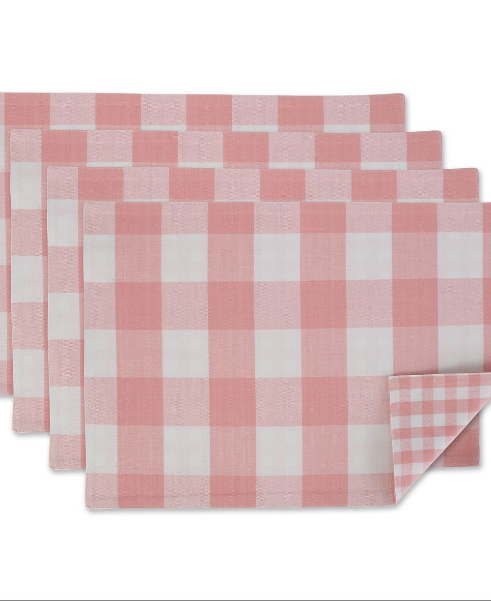 Набор салфеток Design Imports Pink Buffalo Check, 4 шт