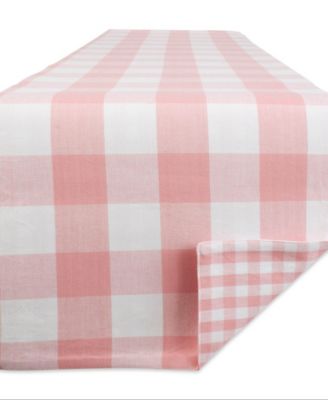 Design Imports Reversible Gingham-Buffalo Table Runner, 14" x 72"