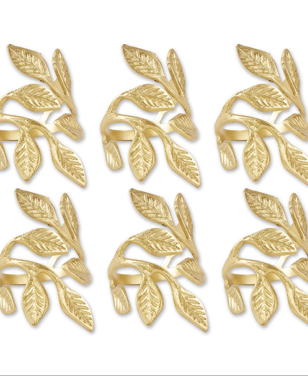 Design Imports Brass Napkin Ring, Set of 6