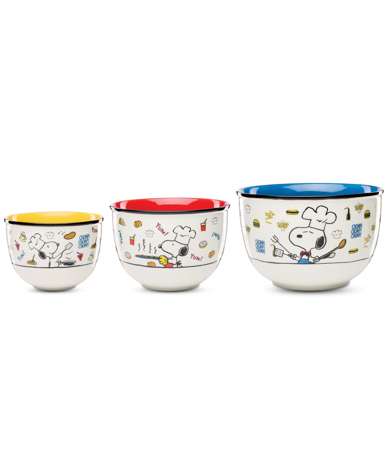 Чашки Lenox Chef Snoopy, набор из 3 шт.