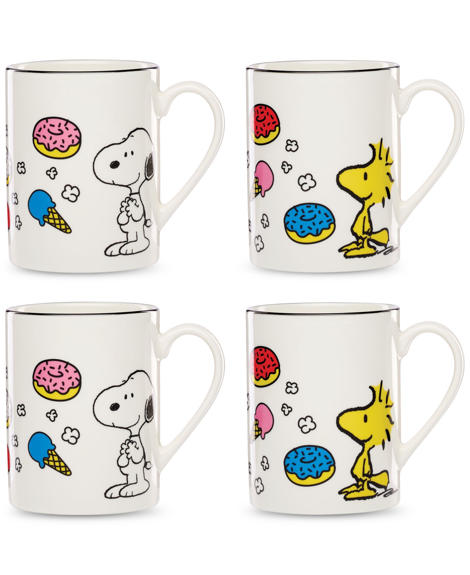 Lenox Mugs Snoopy, набор из 4 шт.