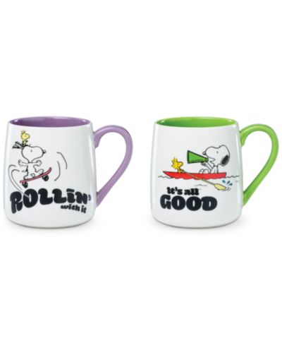 Lenox Peanuts Rollin-All Good Mugs, Set of 2