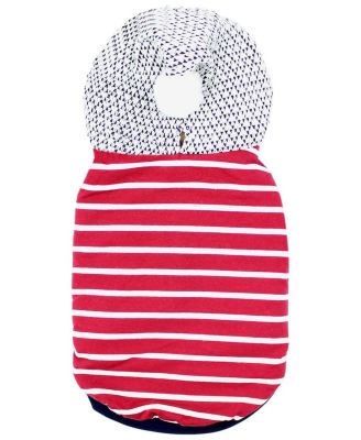 Parisian Pet Striped Pom Pom Red Dog Hoodie