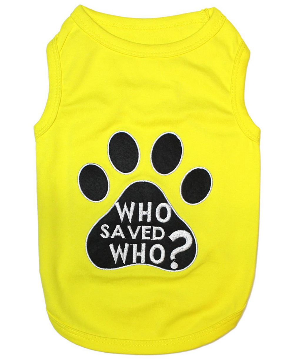Футболка для собак Parisian Pet Who Saved Who?