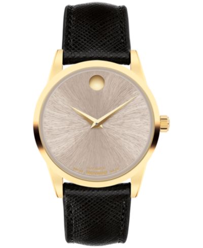 Часы Movado Women's Museum Classic Swiss Automatic Black Leather 33mm