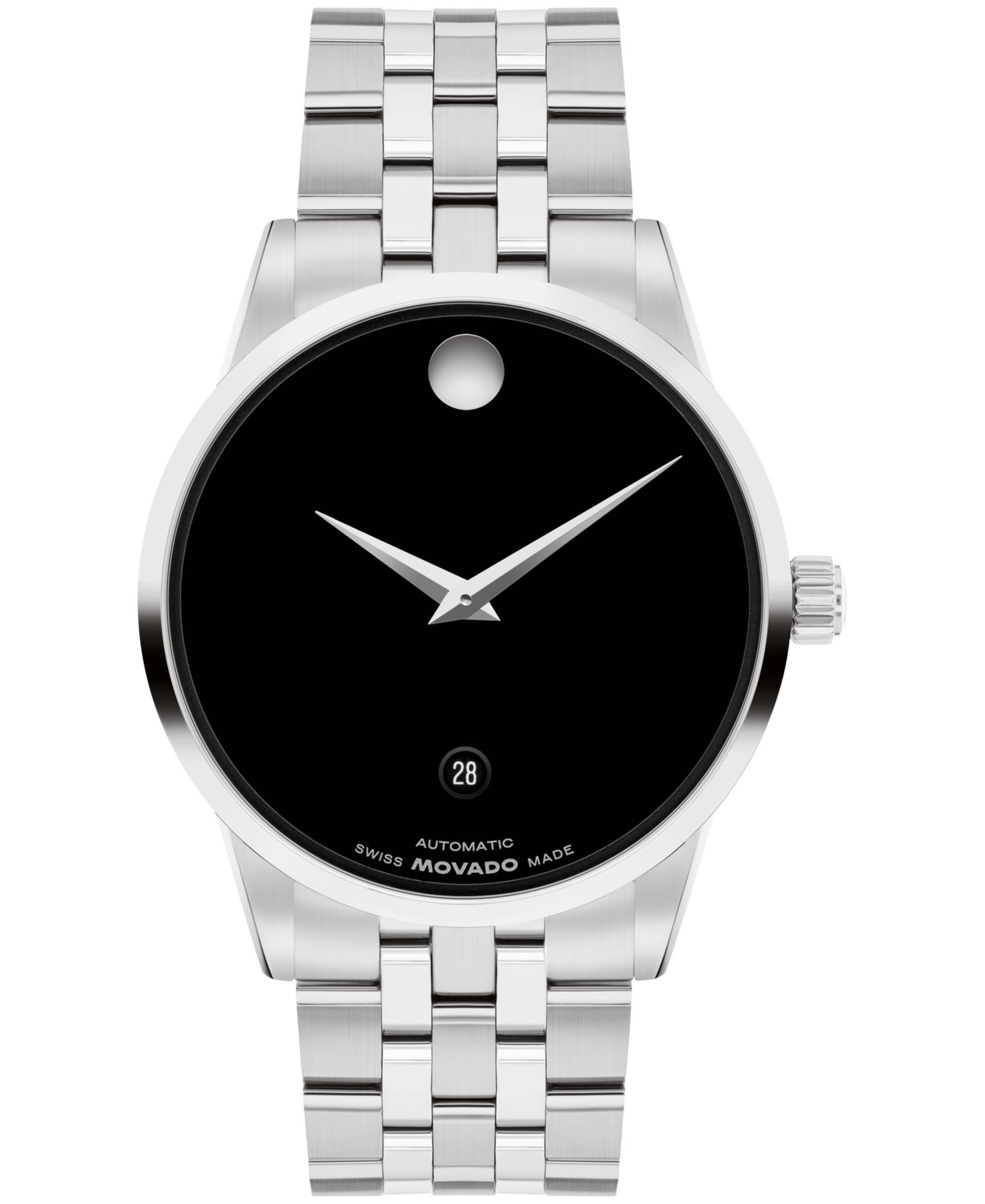Movado Men's Museum Classic Swiss Automatic Stainless-Steel Watch, 40mm