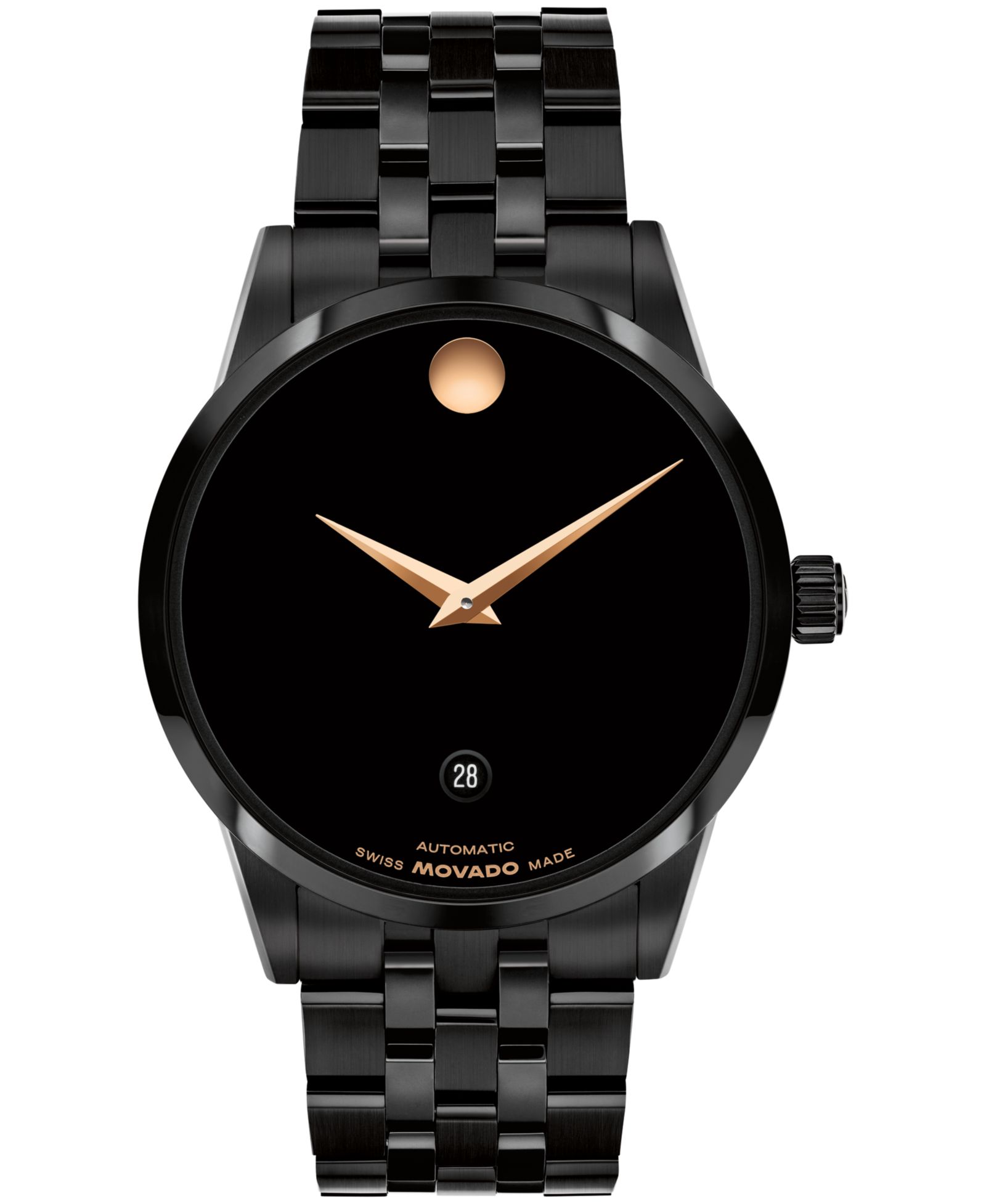 Мужские часы Movado Museum Classic Swiss Automatic Black PVD, 40mm