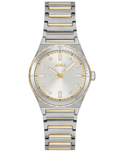Женские кварцевые часы Hugo Boss Candor Sport, двухцветная сталь, 32mm