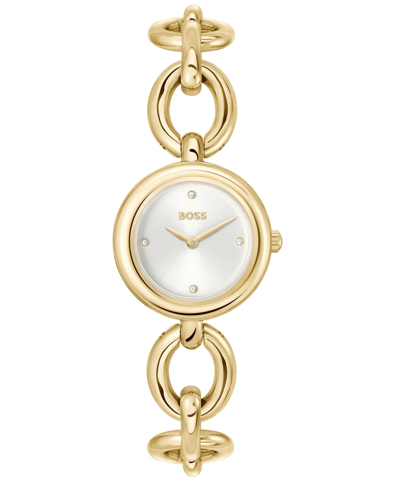 Hugo Boss Women's Live Quartz Slim Ionic Plated Thin Gold-Tone Stainless-Steel Watch, 28mm