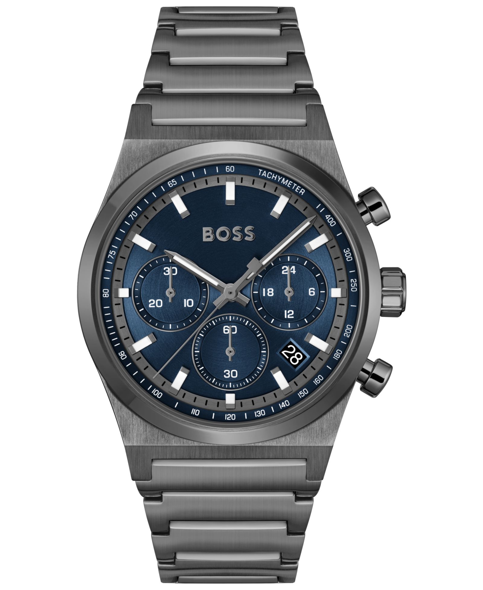 Hugo Boss Мужские часы Candor Quartz Chronograph Gray Stainless-Steel 41mm