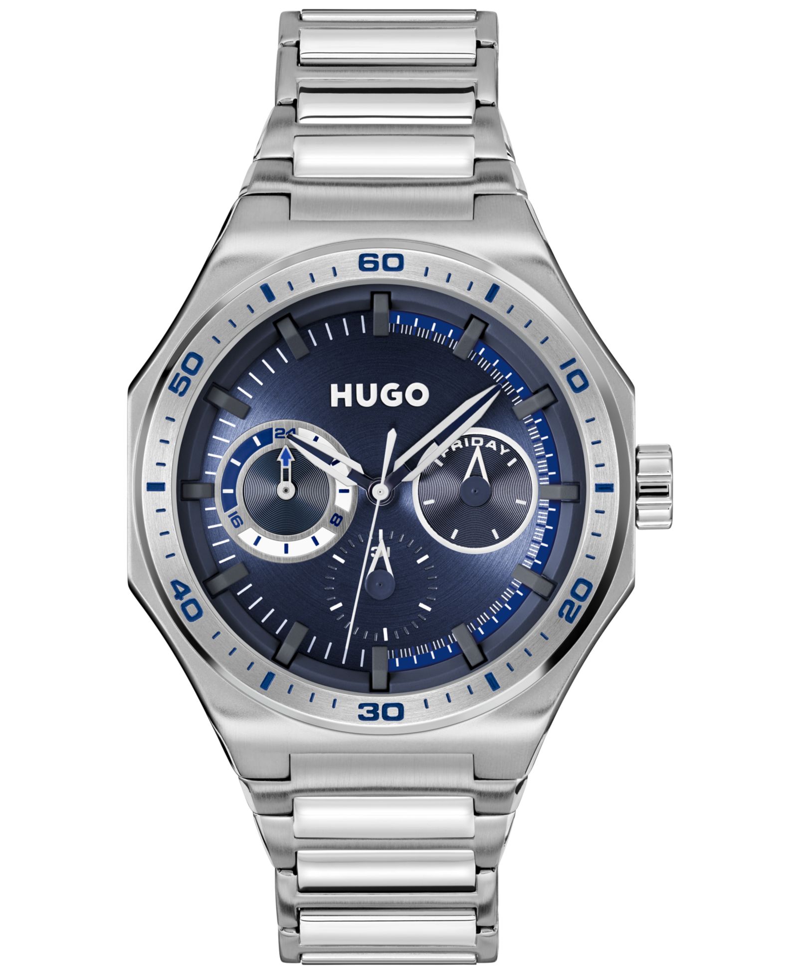 Hugo Boss Men's Grail Sport Quartz Multifunction Stainless-Steel Watch, 44mm