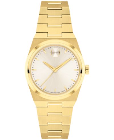 Женские часы Movado Bold Quest Mini Swiss Quartz 28mm Light Gold Steel