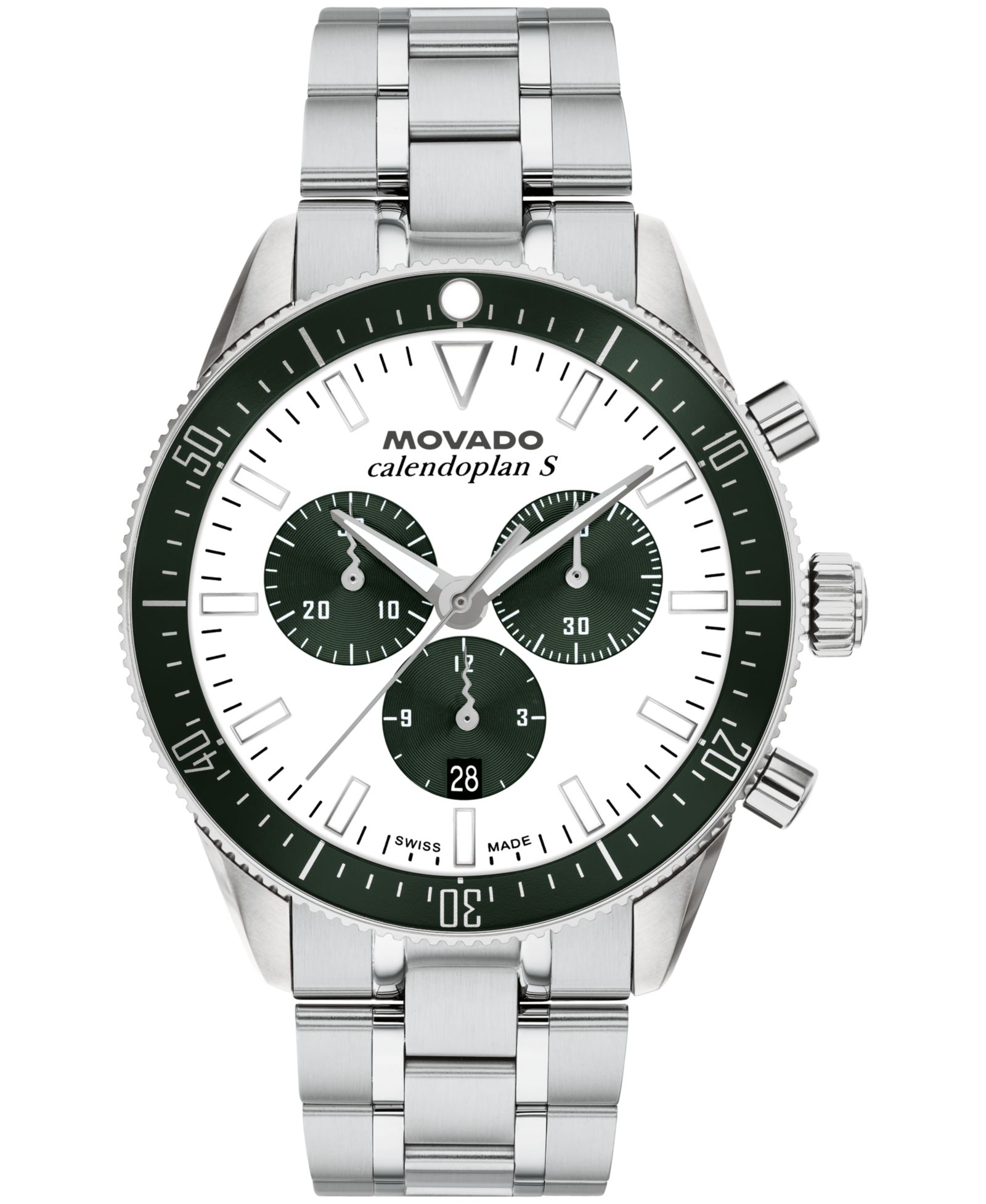 Movado Men's Calendoplan S Swiss Quartz Chrono Stainless-Steel Watch, 42mm
