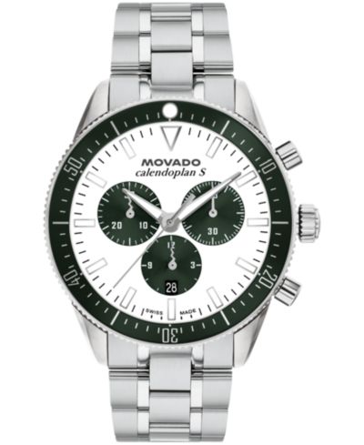 Мужские часы Movado Calendoplan S Swiss Quartz Chrono Stainless-Steel, 42mm