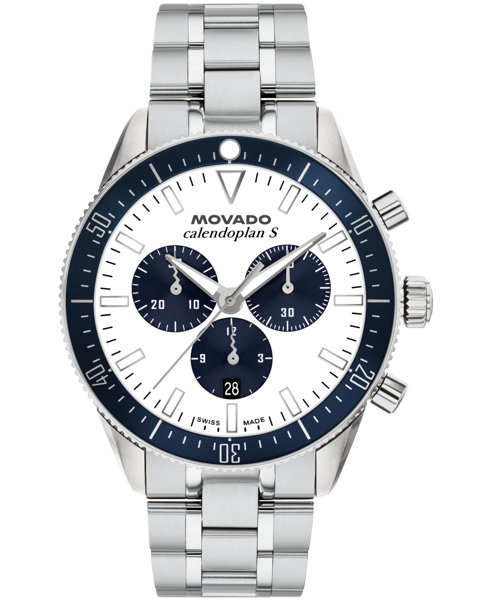 Мужские часы Movado Calendoplan S Swiss Quartz Chrono Stainless-Steel, 42mm