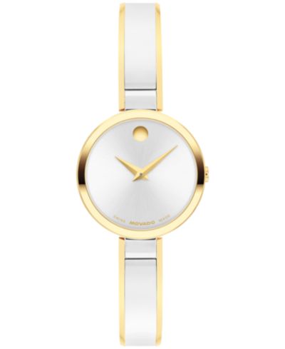 Movado Женские часы Moda Swiss Quartz из нержавеющей стали с желтым PVD, 24mm