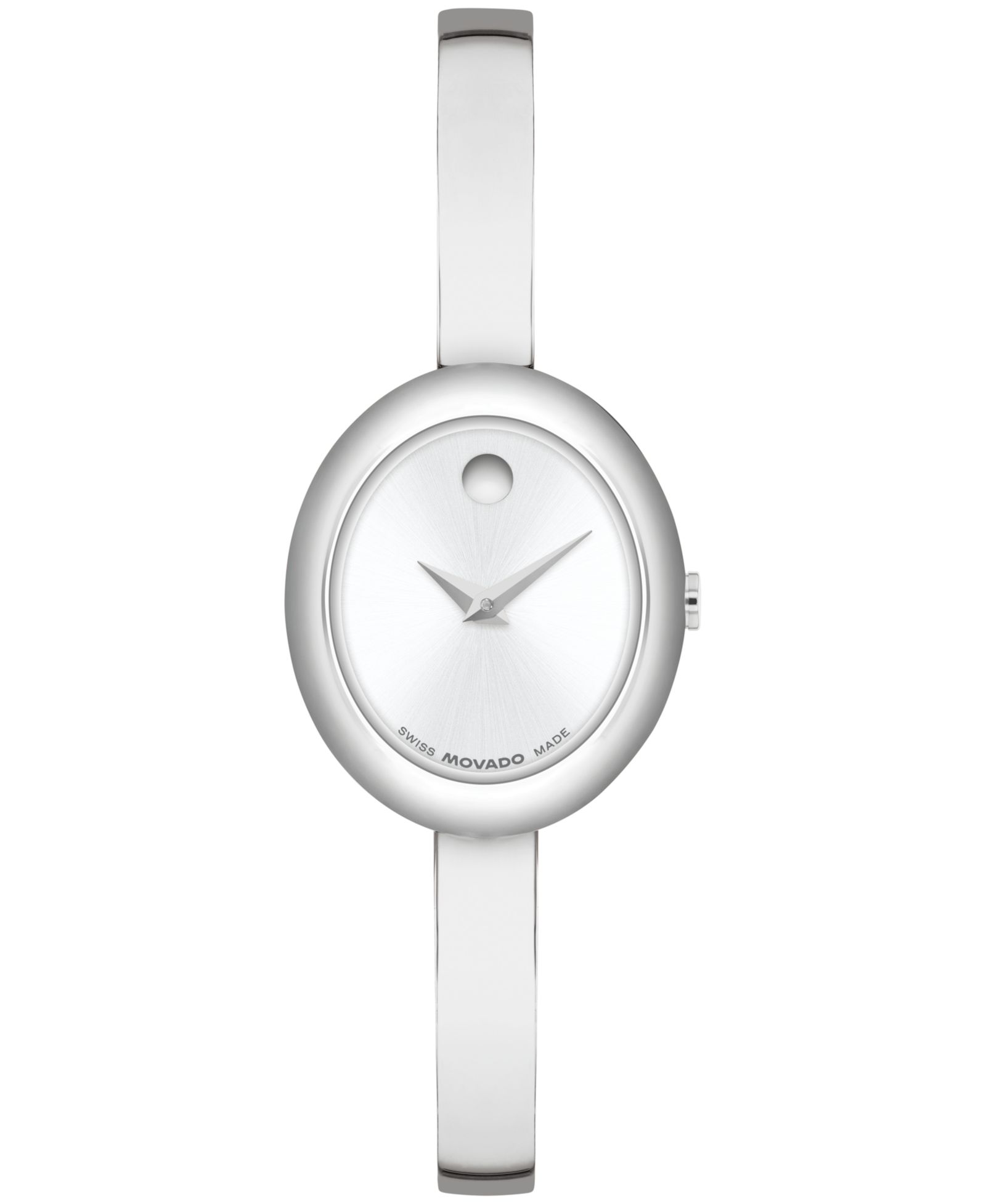Женские швейцарские часы Movado Museum Oval из нержавеющей стали 22 x 26mm