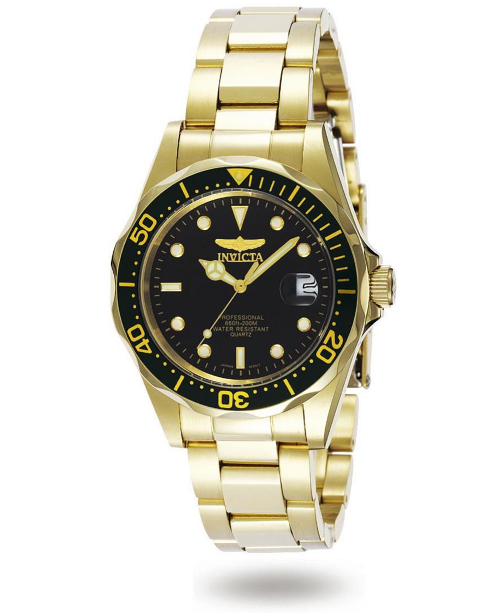 Invicta Men's 8936 Pro Diver Quartz 3 Hand Black Dial Watch