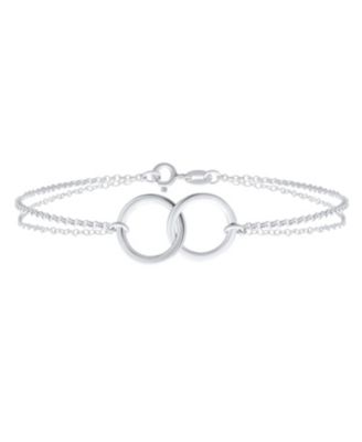 Браслет-анклет Bling Jewelry Forever love Interlocking Eternity Circle,.925 Sterling Silver