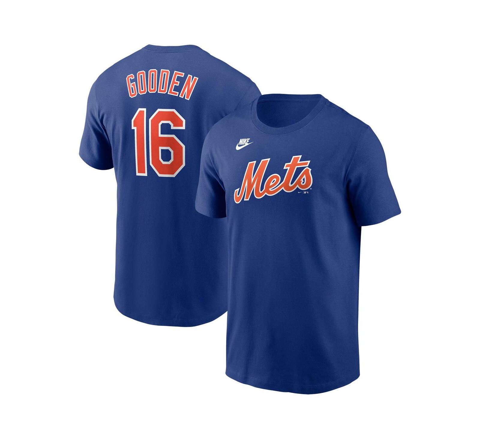 Nike Men's Dwight Gooden Royal New York Mets Cooperstown Collection Fuse Name & Number Retirement T-Shirt