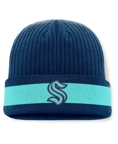 Мужская вязаная шапка Fanatics Seattle Kraken Blueliner, Deep Sea Blue