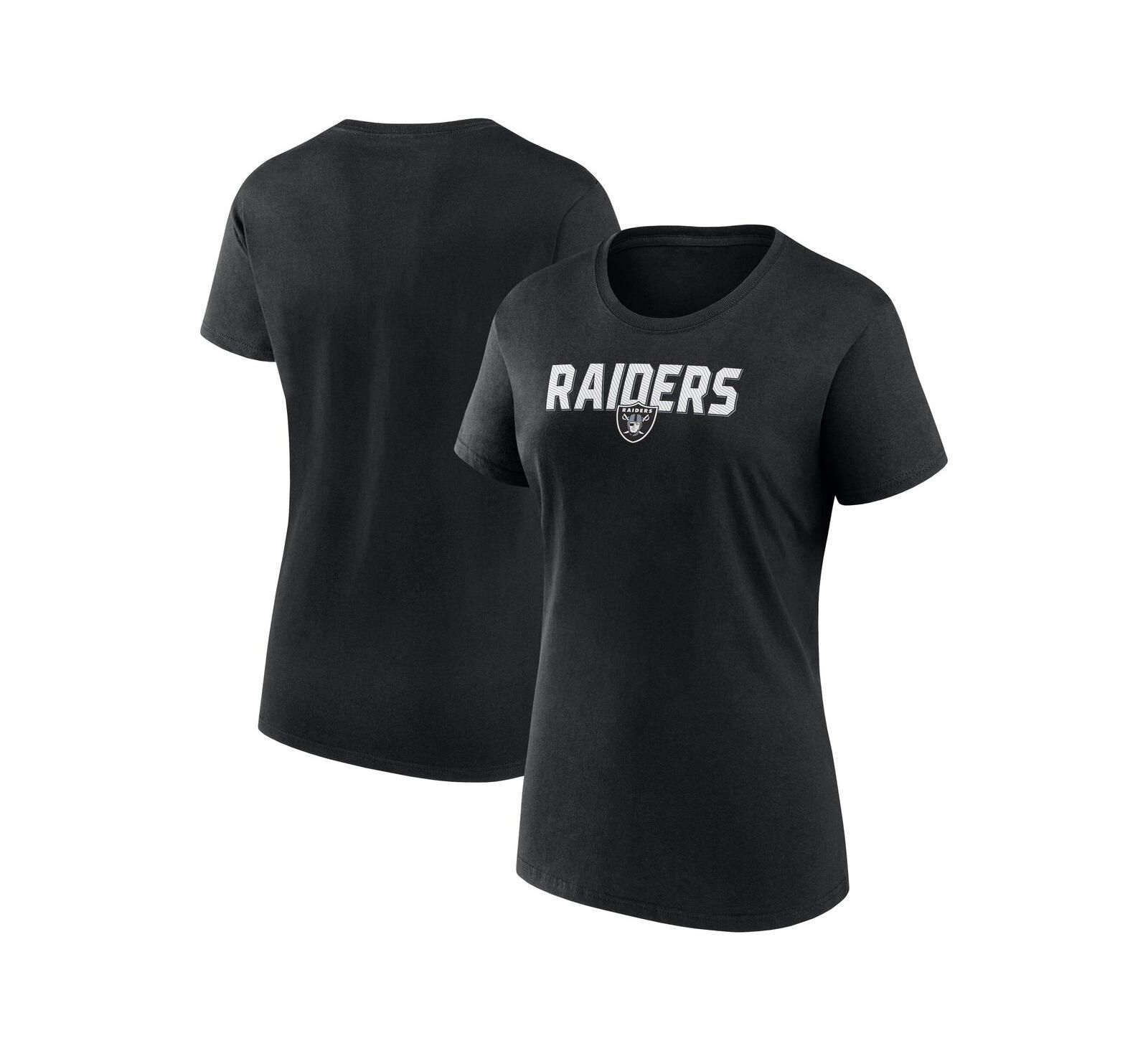 Женская футболка Logo Athletic Black Las Vegas Raiders Lean