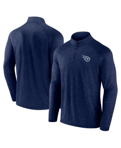 Мужская куртка Fanatics Navy Tennessee Titans Head-to-Head Raglan Quarter-Zip