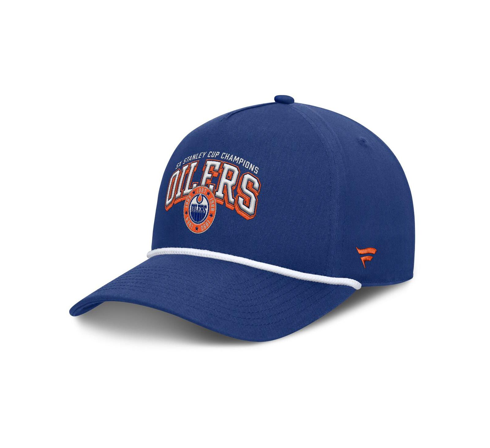 Мужская кепка Fanatics Blue Edmonton Oilers Decades Collection A-Frame Rope Adjustable