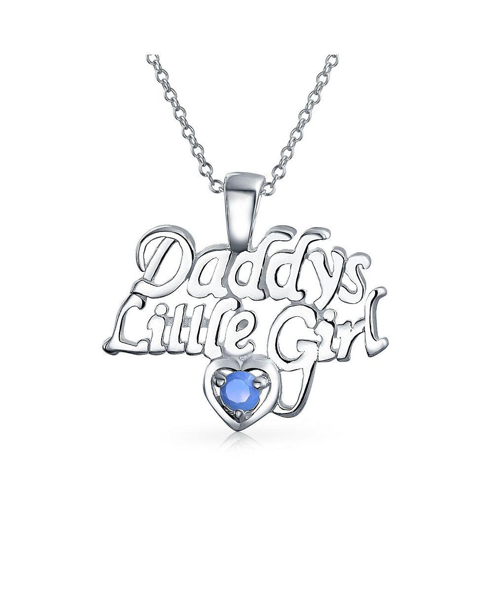 Подвеска-кулон Bling Jewelry 'Daddy's Little Girl' с опалом, серебро