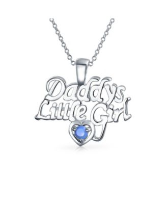 Подвеска-кулон Bling Jewelry 'Daddy's Little Girl' с опалом, серебро