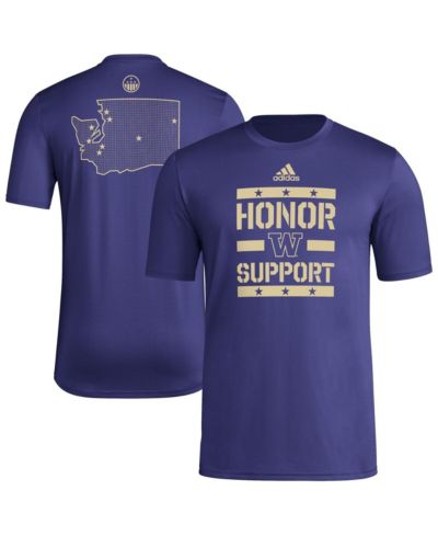 Футболка adidas Men's Purple Washington Huskies Honor Support Pre-Game