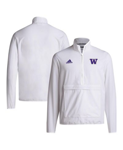 Мужская куртка adidas Washington Huskies 2024 Coaches Sideline Half-Zip