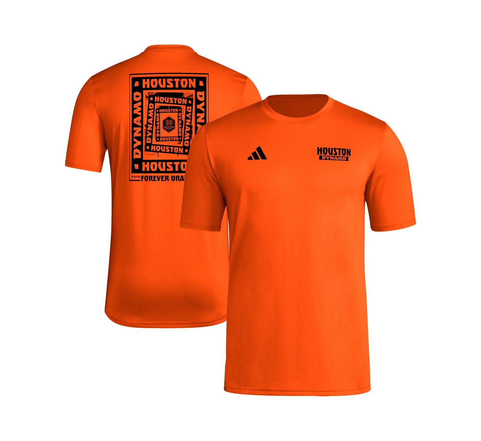 Adidas Men's Orange Houston Dynamo FC Local Wrap T-Shirt