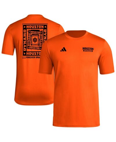 Adidas Мужская футболка с принтом Houston Dynamo FC, оранжевая
