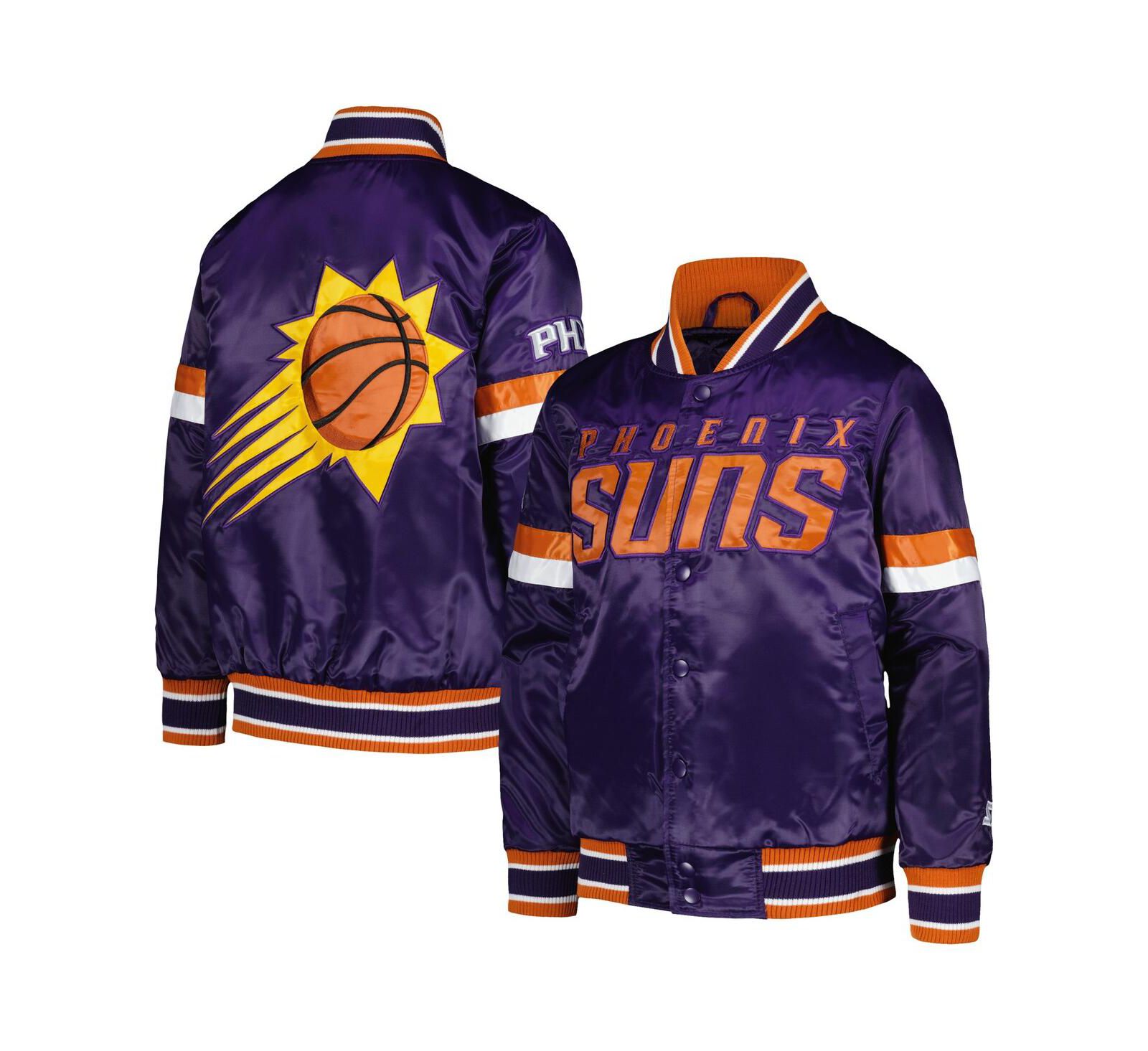 Унисекс атласная куртка Starter Phoenix Suns Home Game Varsity Purple