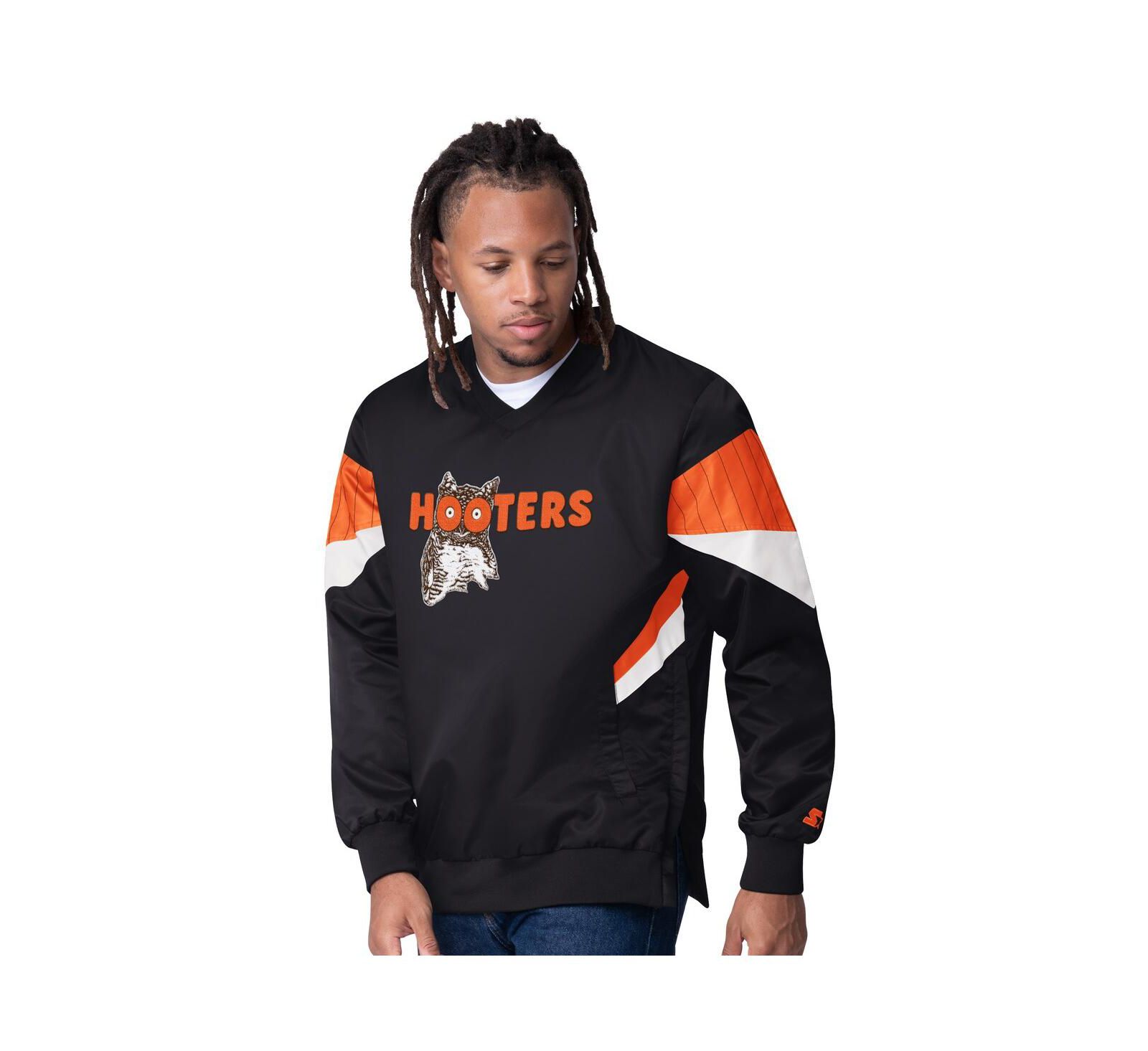 Мужская стеганая куртка-пуловер Starter Chase Elliott Hooters Striker I V-Neck, черная