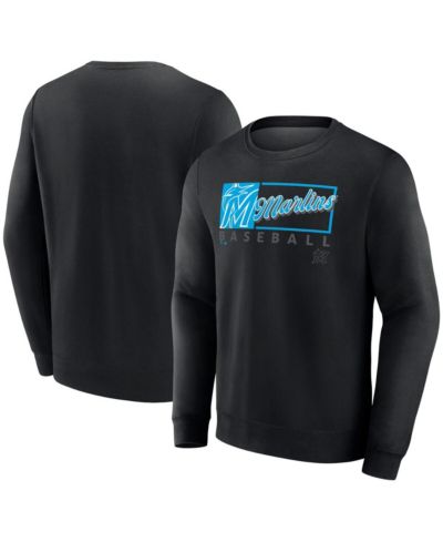 Fanatics Men's Black Miami Marlins Focus Fleece Pullover Sweatshirt