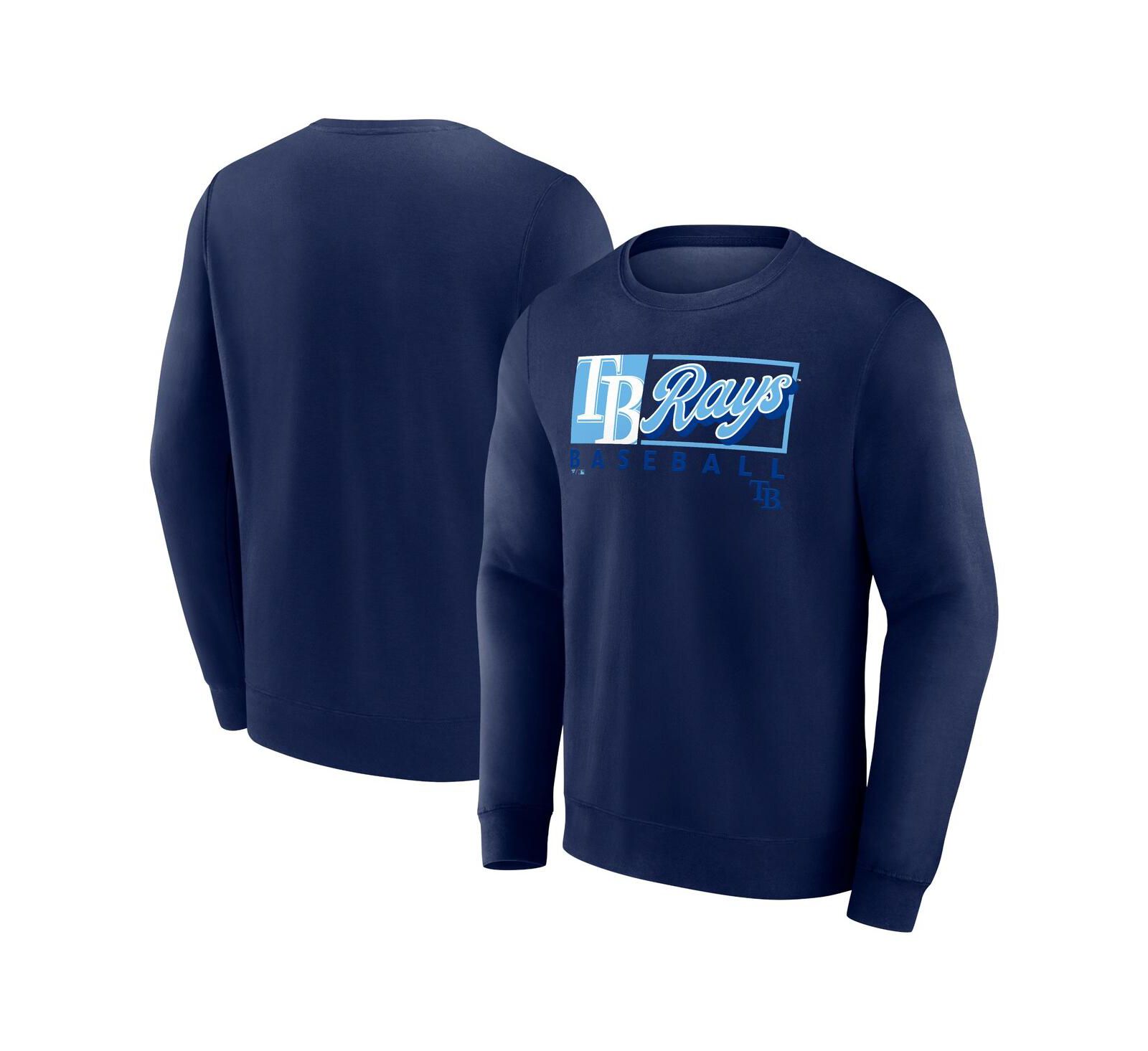 Fanatics Men's Navy Tampa Bay Rays Focus Fleece Pullover Sweatshirt