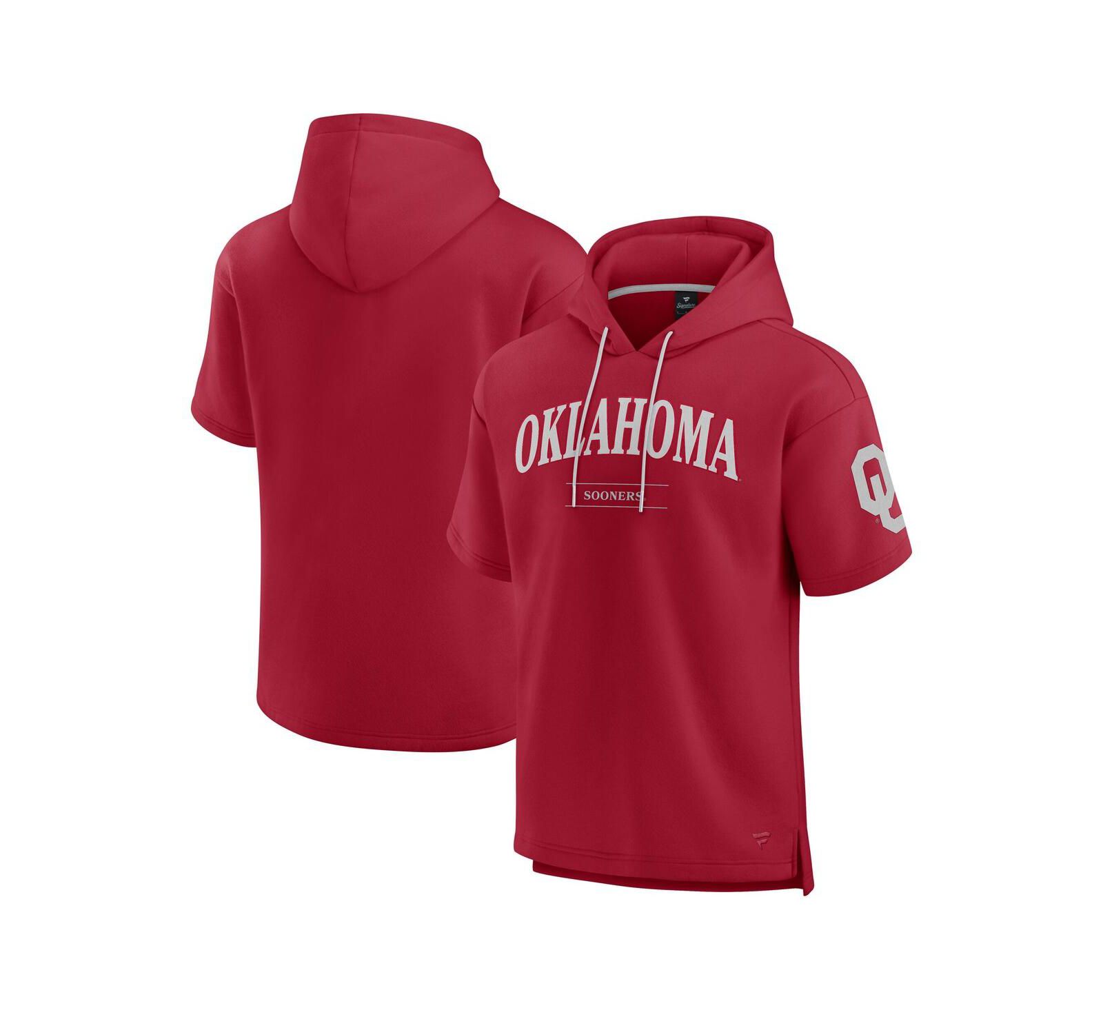 Fanatics Мужское худи с коротким рукавом Oklahoma Sooners Crimson