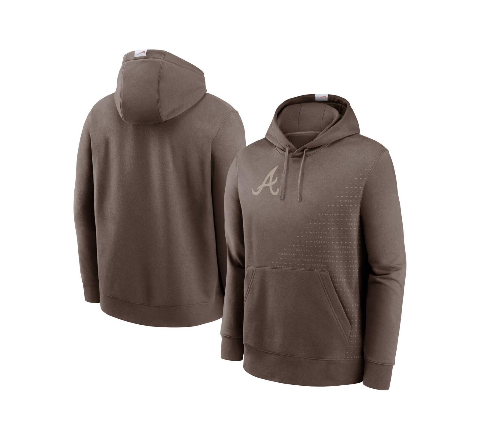 Nike Men's Light Brown Atlanta Braves Statement Pullover Hoodie
