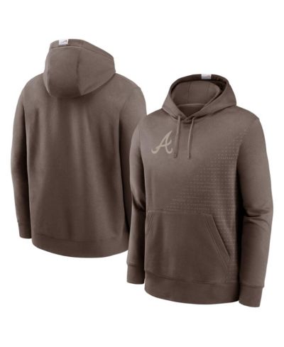 Nike Men's Light Brown Atlanta Braves Statement Pullover Hoodie