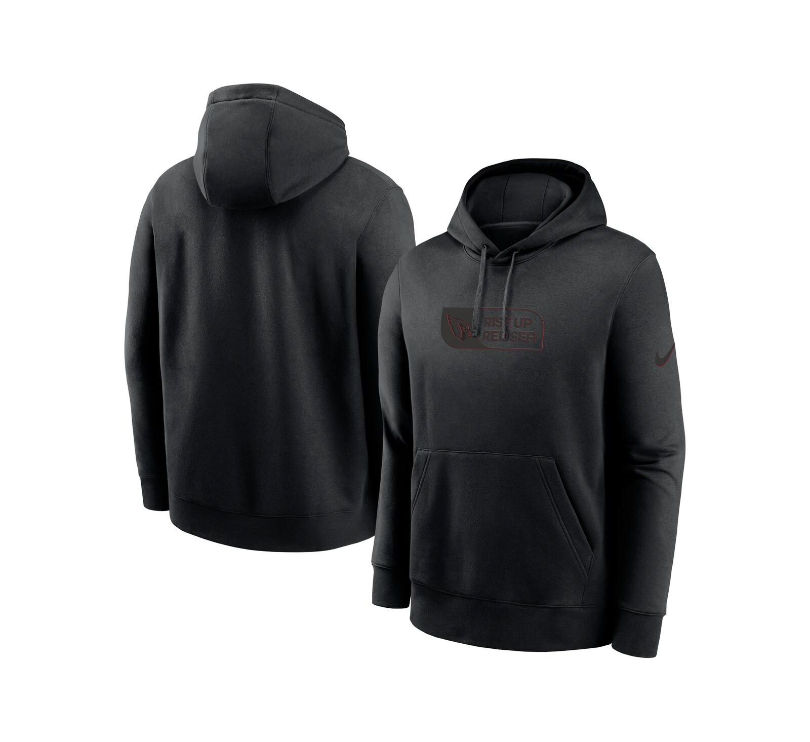 Мужское худи Nike Black Arizona Cardinals Edge French Terry Club Pullover