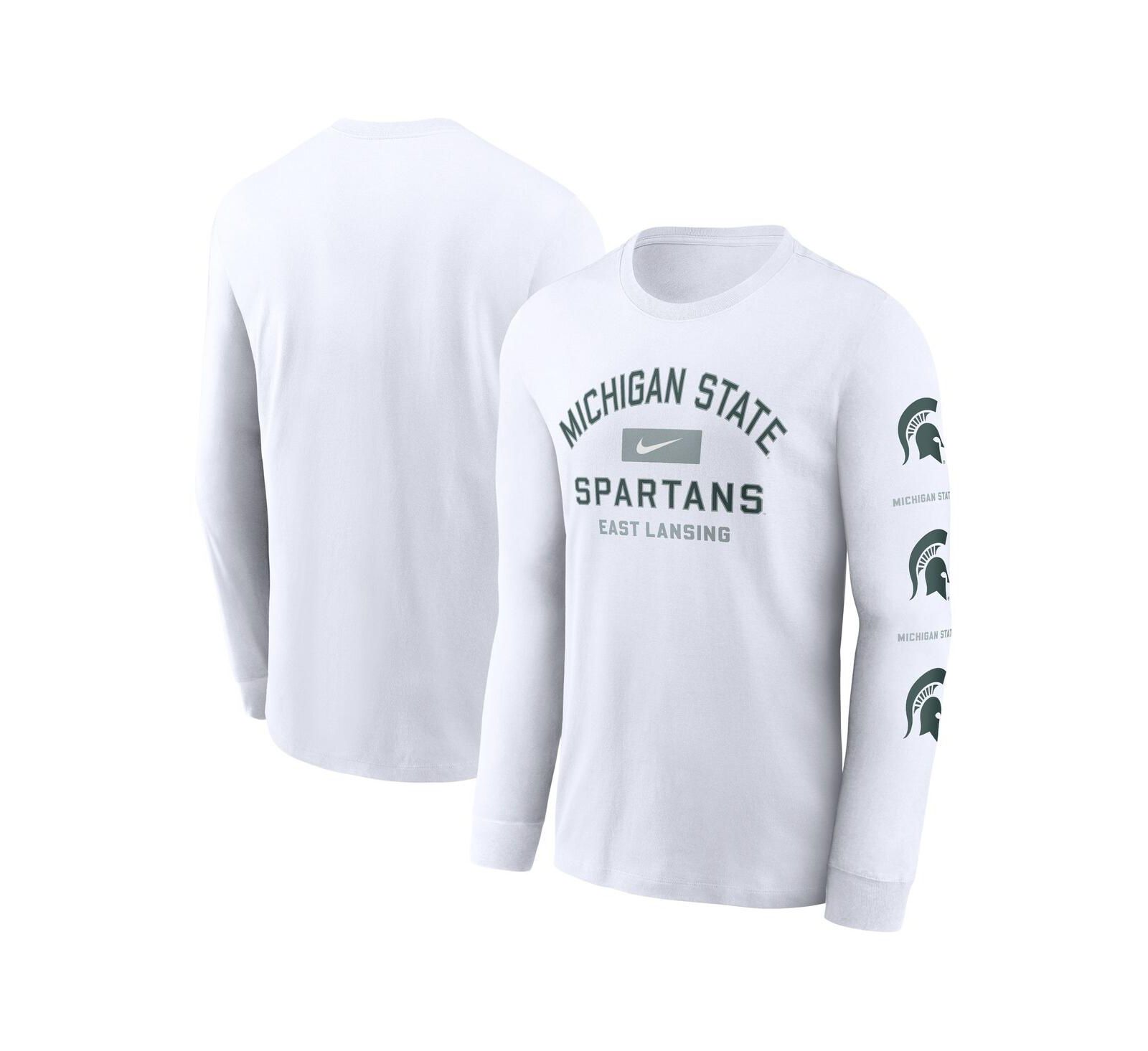 Nike Men's White Michigan State Spartans Primetime Classic Location Long Sleeve T-Shirt