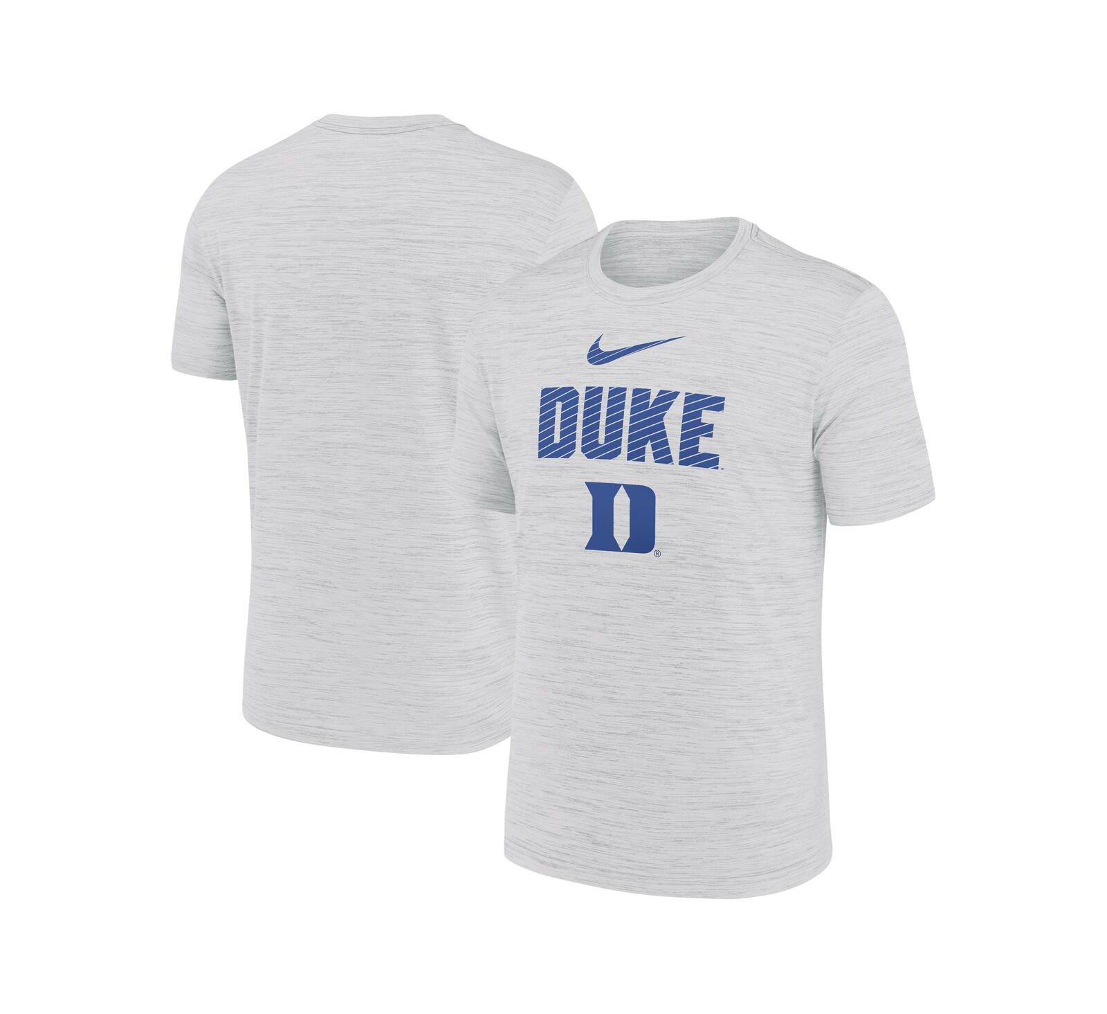 Мужская футболка Nike White Duke Blue Devils Campus Slant Velocity Performance