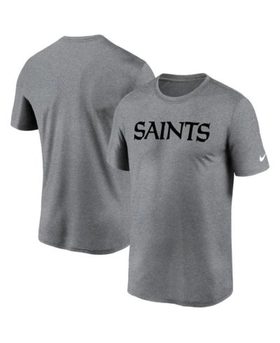 Мужская футболка Nike Heather Gray New Orleans Saints Legend Wordmark T-Shirt